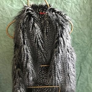 ALICE + OLIVIA SAKS FIFTH AVE RUNWAY FAUX FUR VEST